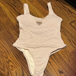 Prada Cream Ribbed bodysuit